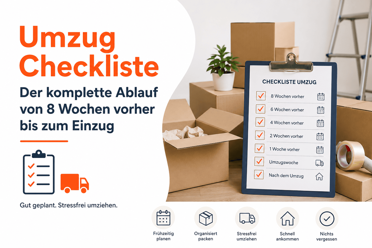 Checkliste für Umzug